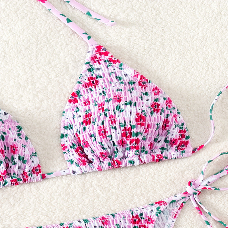 Floral Bikini Split Swimsuit Women Three Point Bikini Spring Beach Swimsuit Bella Mia